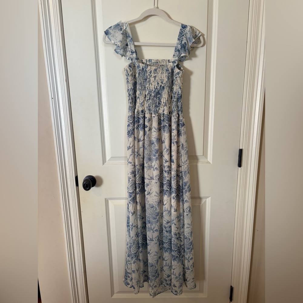 Blue Floral Maxi Dress